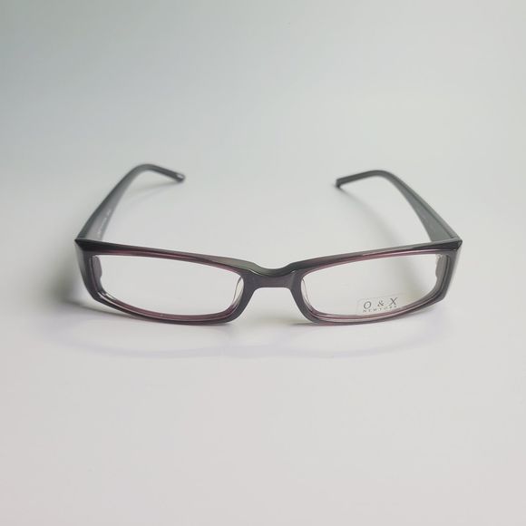 O&X New York OP-42 eyeglasses plum rectangular full frame thick 51-17 141 C7 - Picture 12 of 13